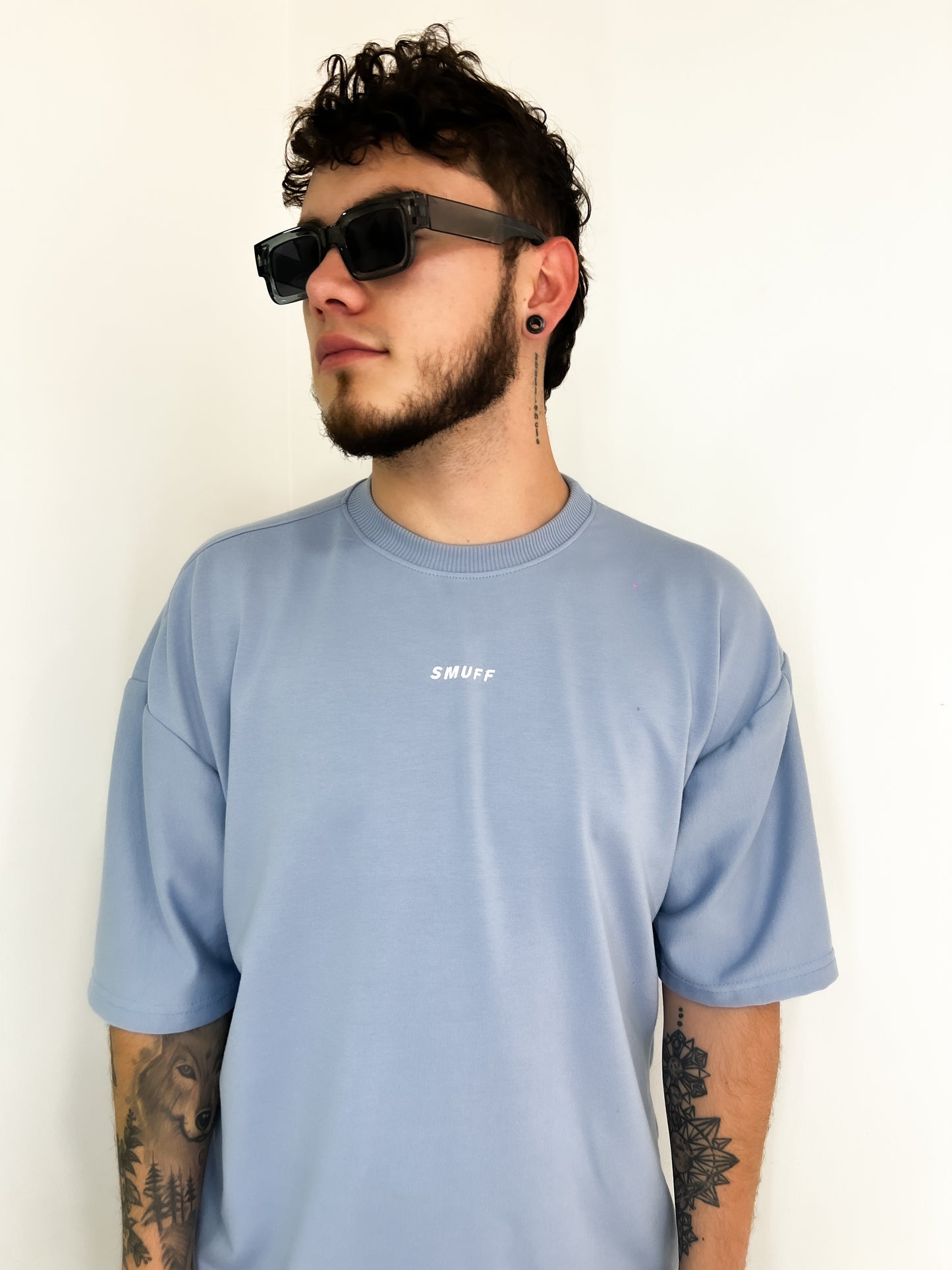 Basic  t-shirt Oversize Light Blue